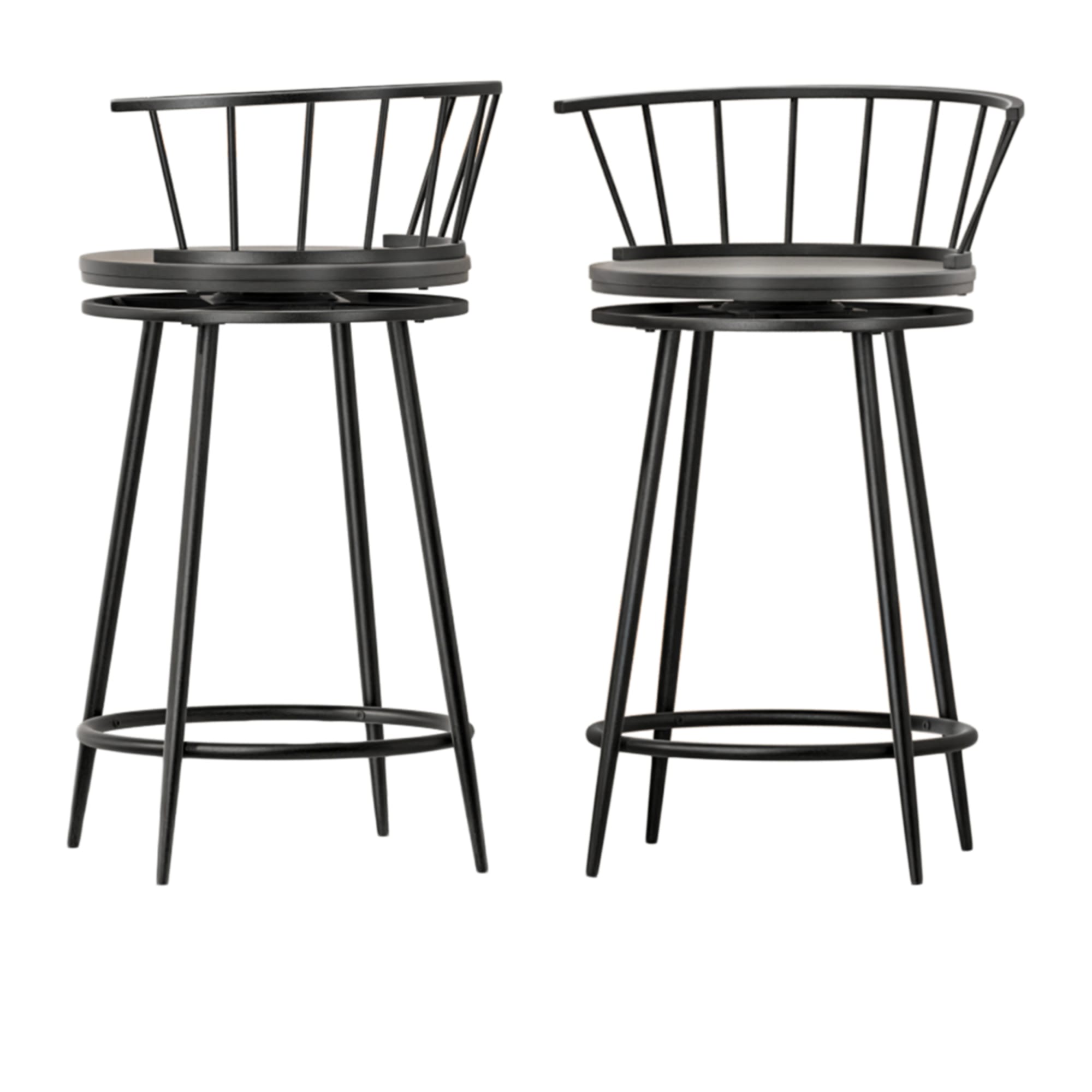 Artiss Metal Swivel Bar Stool Set of 2 Kitchen Warehouse™
